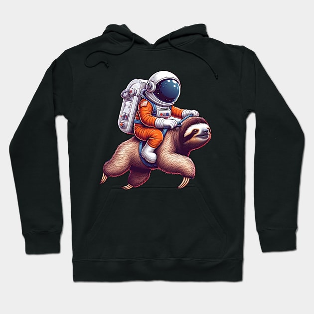 Astronaut Riding Sloth Hoodie by TWOintoA